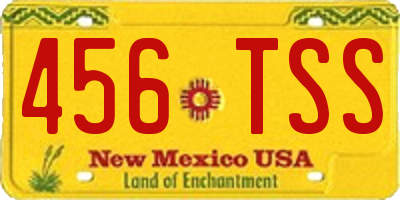 NM license plate 456TSS
