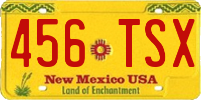 NM license plate 456TSX