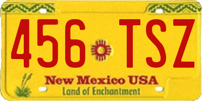 NM license plate 456TSZ