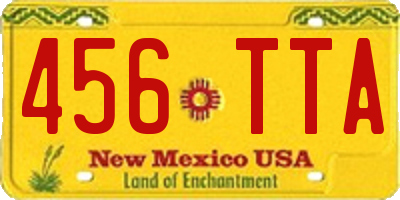 NM license plate 456TTA