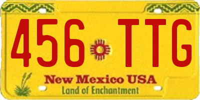 NM license plate 456TTG