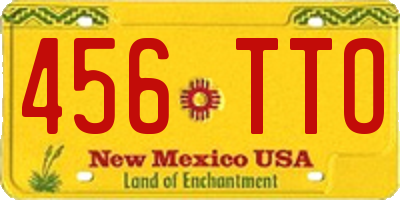 NM license plate 456TTO