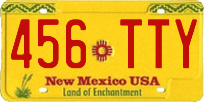 NM license plate 456TTY