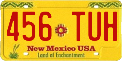 NM license plate 456TUH