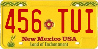 NM license plate 456TUI