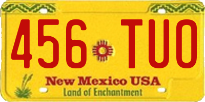 NM license plate 456TUO