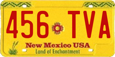 NM license plate 456TVA