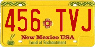 NM license plate 456TVJ