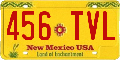 NM license plate 456TVL