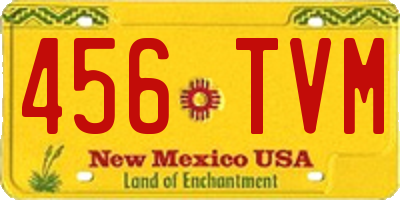 NM license plate 456TVM