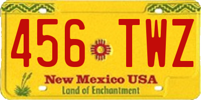 NM license plate 456TWZ