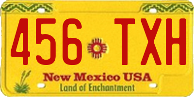 NM license plate 456TXH