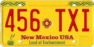 NM license plate 456TXI