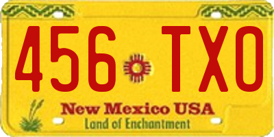 NM license plate 456TXO