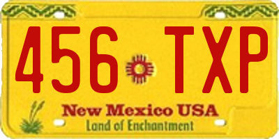 NM license plate 456TXP
