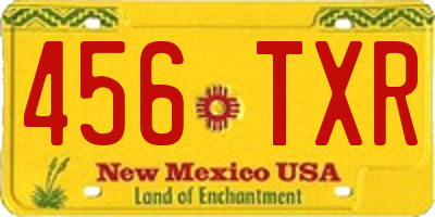 NM license plate 456TXR