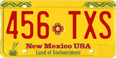 NM license plate 456TXS