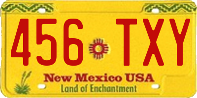 NM license plate 456TXY