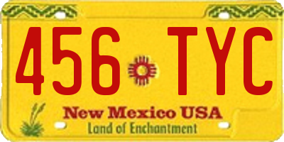 NM license plate 456TYC