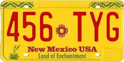 NM license plate 456TYG