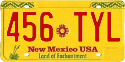 NM license plate 456TYL