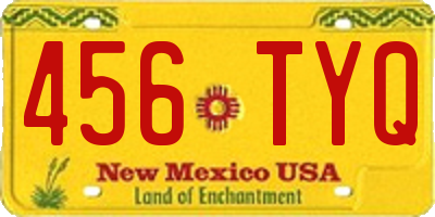 NM license plate 456TYQ