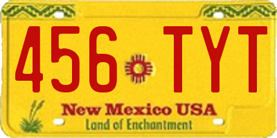 NM license plate 456TYT