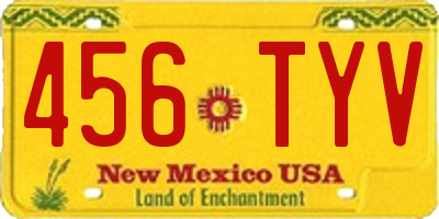 NM license plate 456TYV
