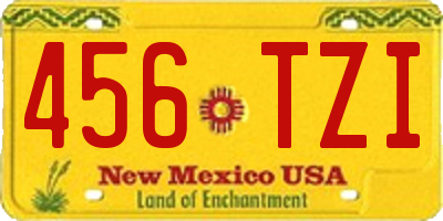 NM license plate 456TZI