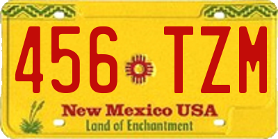 NM license plate 456TZM