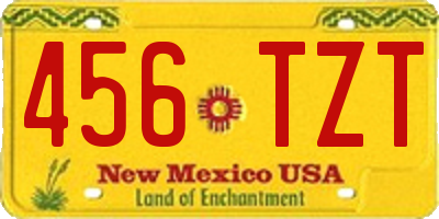 NM license plate 456TZT