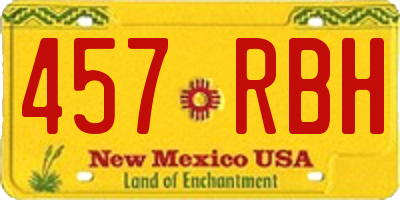 NM license plate 457RBH