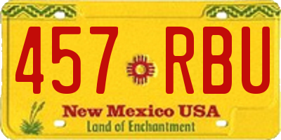 NM license plate 457RBU