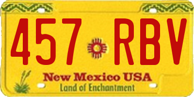NM license plate 457RBV