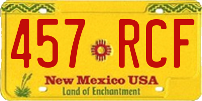 NM license plate 457RCF