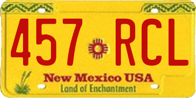 NM license plate 457RCL