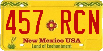 NM license plate 457RCN