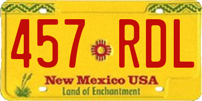 NM license plate 457RDL