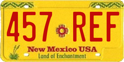 NM license plate 457REF