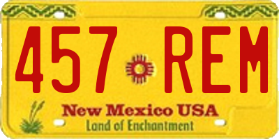 NM license plate 457REM