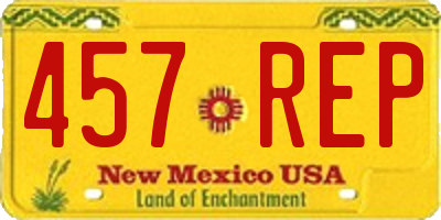 NM license plate 457REP