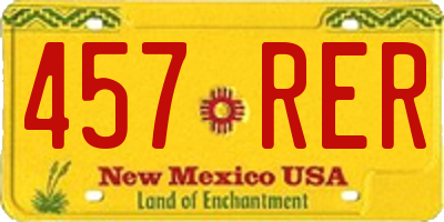 NM license plate 457RER