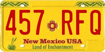 NM license plate 457RFQ