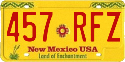 NM license plate 457RFZ