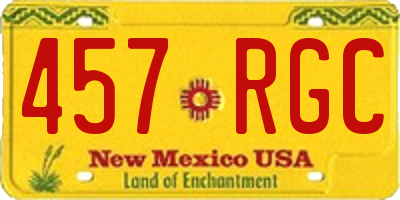 NM license plate 457RGC