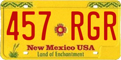 NM license plate 457RGR