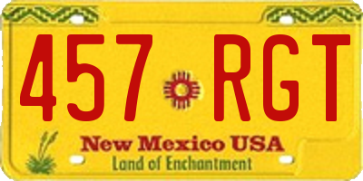 NM license plate 457RGT