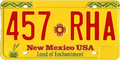 NM license plate 457RHA