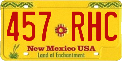 NM license plate 457RHC
