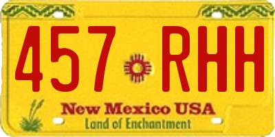 NM license plate 457RHH